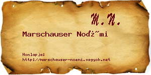 Marschauser Noémi névjegykártya